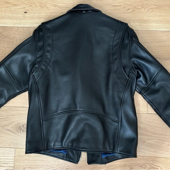 LÆR BRAND LÆR X SOP MODIFIED CLASSIC MOTO BLACK LEATHER JACKET XL NWOT - Picture 3 of 5